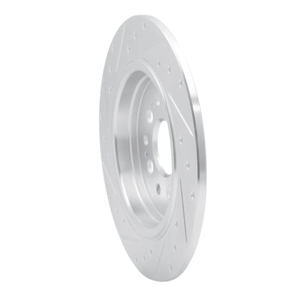 R1 Concepts R1 17-25 Acura RDX Rear Right Drilled & Slotted Silver Brake Rotor