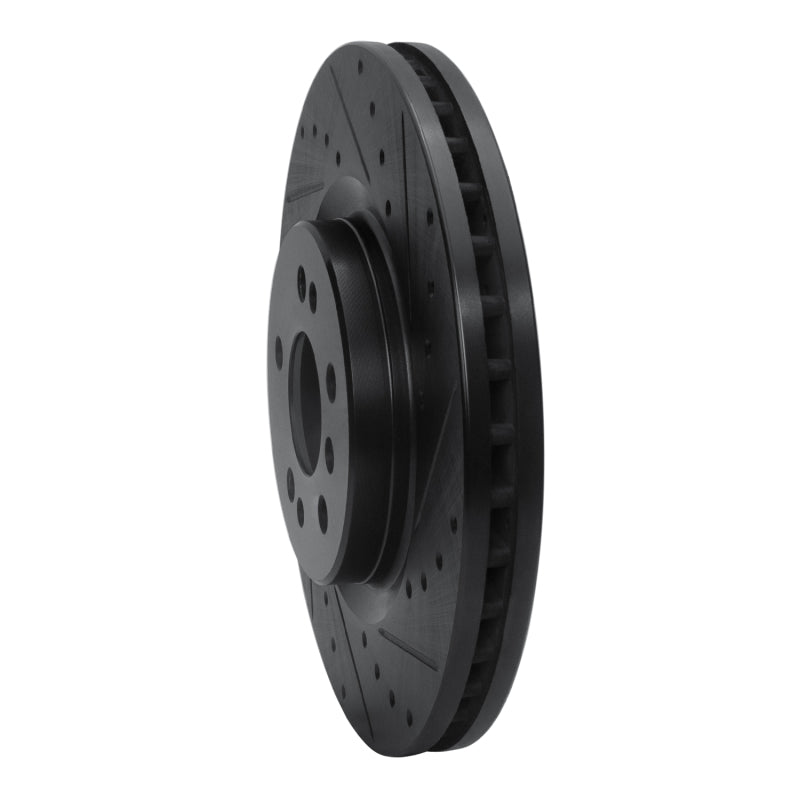 R1 Concepts R1 06-12 Mercedes-Benz ML500 (USA/Canada) Front Right Drilled & Slotted Black Brake Rotor