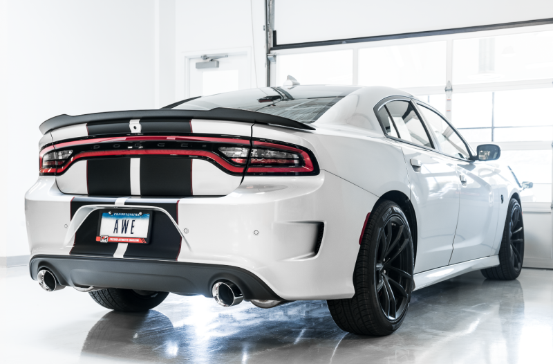 AWE Tuning 2015+ Dodge Charger 6.4L/6.2L SC Non-Resonated Touring Edition Exhaust - Silver Tips