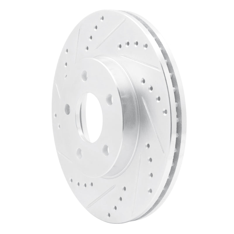 R1 Concepts R1 07-10 Chevrolet COBALT Front Left Drilled & Slotted Silver Brake Rotor