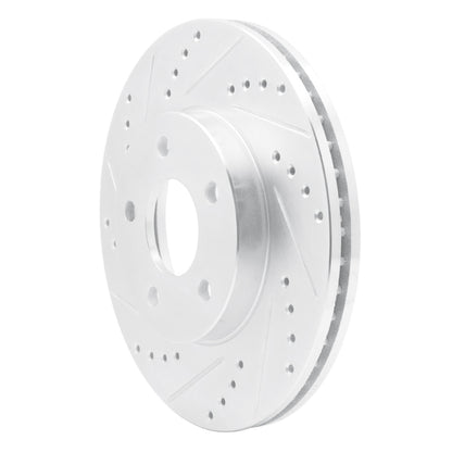 R1 Concepts R1 07-10 Chevrolet COBALT Front Left Drilled & Slotted Silver Brake Rotor
