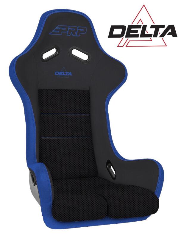 PRP Seats PRP Delta Composite Seat- Black/Blue (PRP Blue Outline/Delta Blue- Blue Stitching/201-263-201-V)