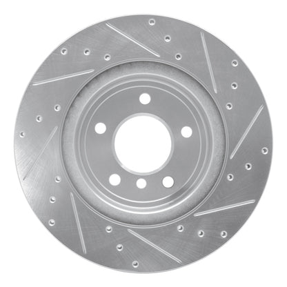 R1 Concepts R1 11-16 BMW Z4 Rear Left Drilled & Slotted Silver Brake Rotor