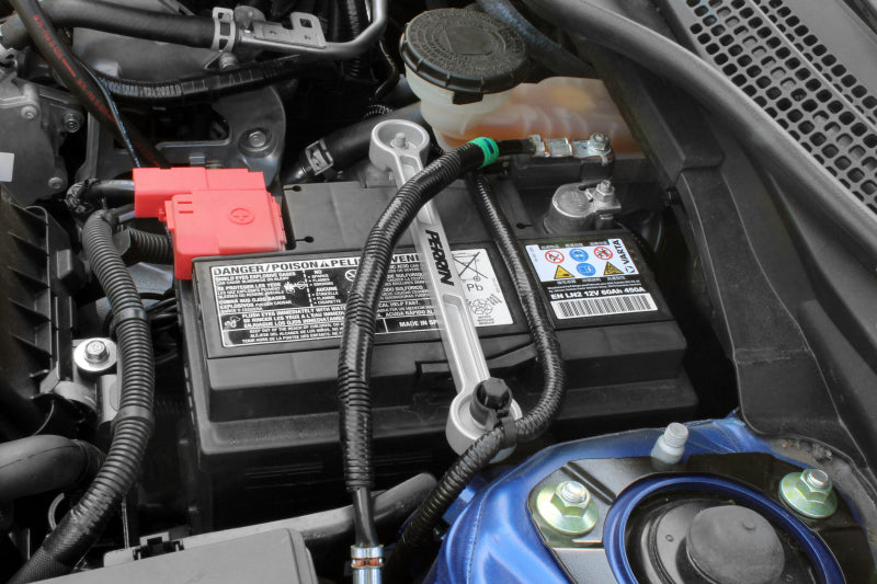 Perrin Performance PERRIN 17-21 Honda Civic Type R Battery Tie Down - Silver