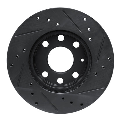 R1 Concepts R1 88-20 Chevrolet SPARK (Mexico) Front Left Drilled & Slotted Black Brake Rotor