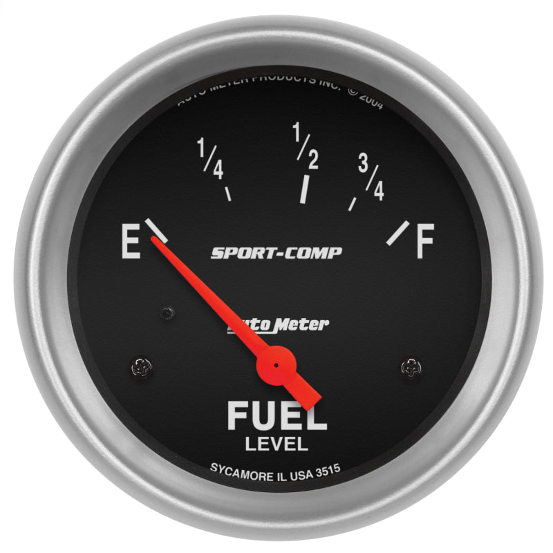 Autometer Sport-Comp 2 5/8in 73ohm-10ohm Fuel Level Gauge