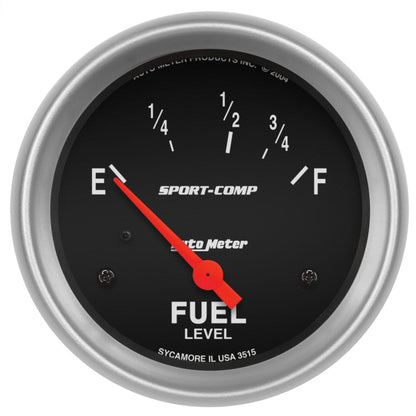 Autometer Sport-Comp 2 5/8in 73ohm-10ohm Fuel Level Gauge