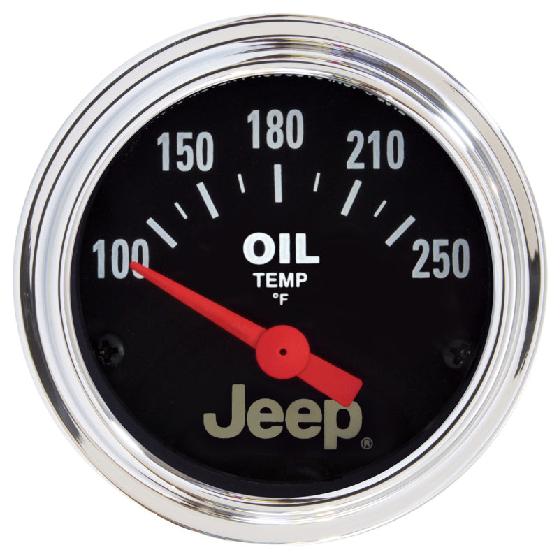 Autometer Jeep 52.4mm Short Sweep Electronic 100-250 Def F Oil Temperature Gauge