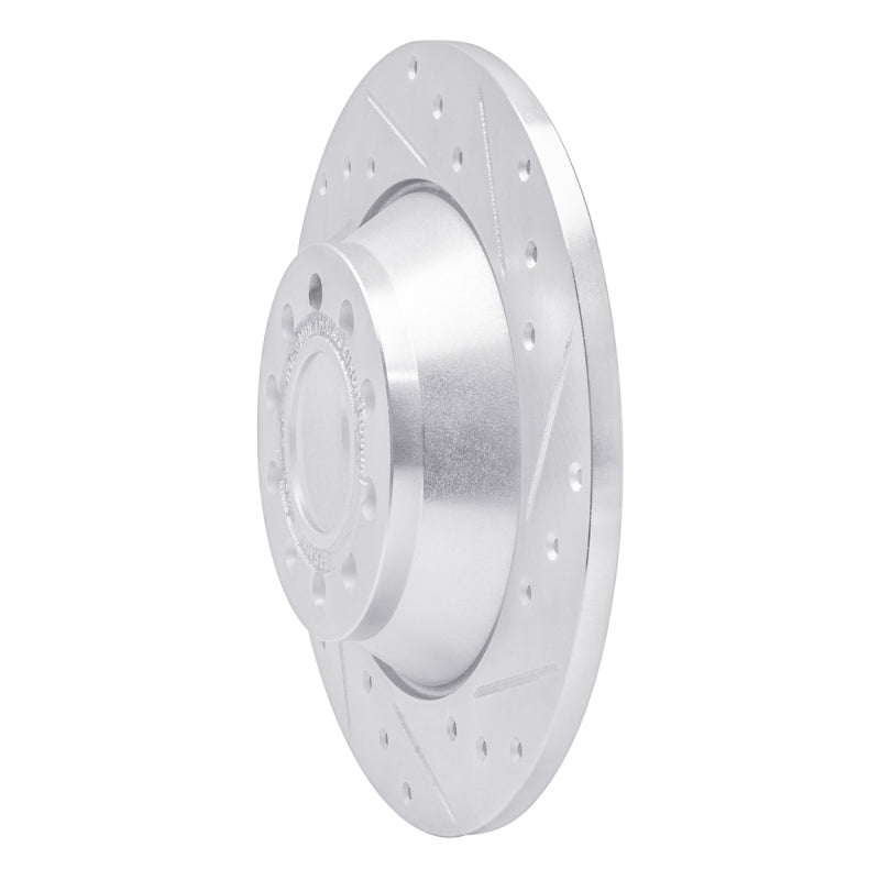 R1 Concepts R1 05-11 Audi A6 Quattro Rear Right Drilled & Slotted Silver Brake Rotor