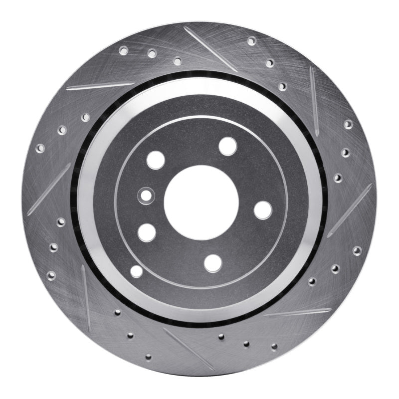 R1 Concepts R1 06-12 Mercedes-Benz ML320 Rear Right Drilled & Slotted Silver Brake Rotor