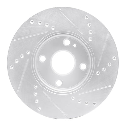 R1 Concepts R1 16-25 Mazda 2 (Mexico) Front Left Drilled & Slotted Silver Brake Rotor