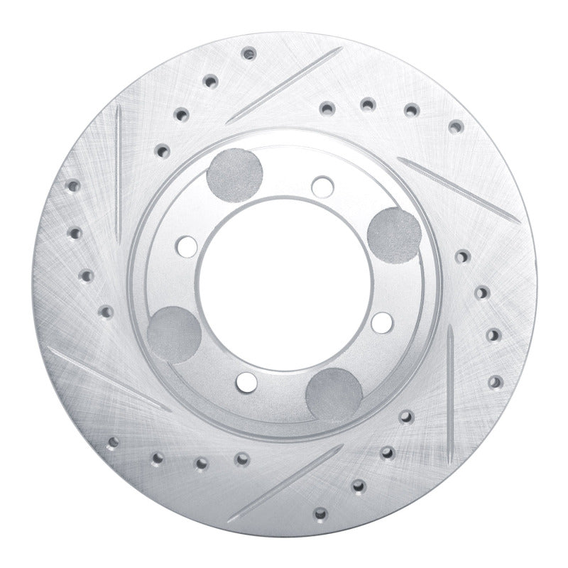 R1 Concepts R1 92-98 Hyundai TIBURON Front Left Drilled & Slotted Silver Brake Rotor