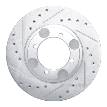 R1 Concepts R1 92-98 Hyundai TIBURON Front Left Drilled & Slotted Silver Brake Rotor