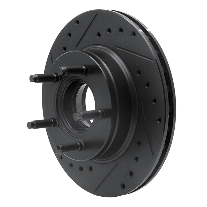 R1 Concepts R1 93-94 Ford Explorer Front Left Drilled & Slotted Black Brake Rotor