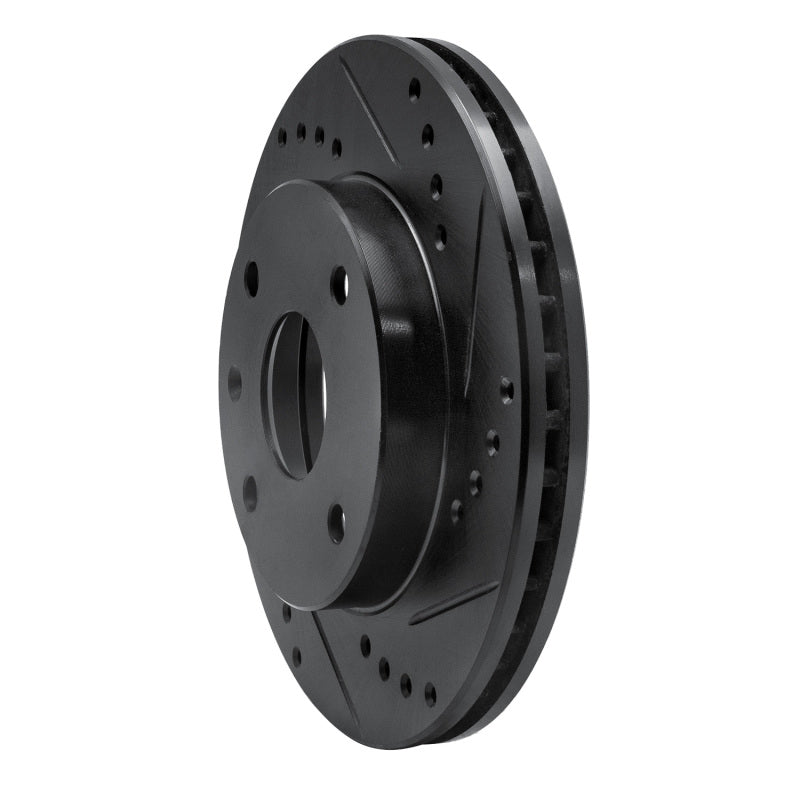 R1 Concepts R1 04-10 Chevrolet Optra (Mexico) Front Right Drilled & Slotted Black Brake Rotor