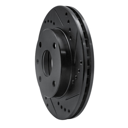 R1 Concepts R1 04-10 Chevrolet Optra (Mexico) Front Right Drilled & Slotted Black Brake Rotor