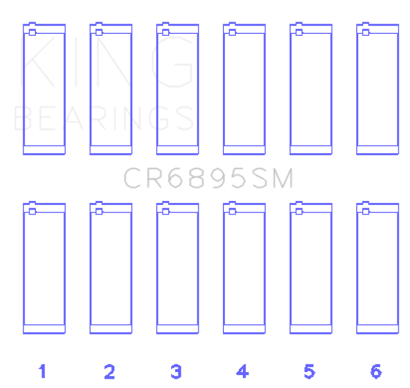 King Engine Bearings Ford Ecoboost 3.5L V6 (Size +1.0mm) Connecting Rod Bearing Set