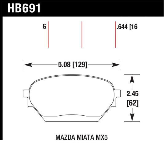 Hawk Performance Hawk 06-14 Mazda MX-5 DTC-60 Race Front Brake Pads