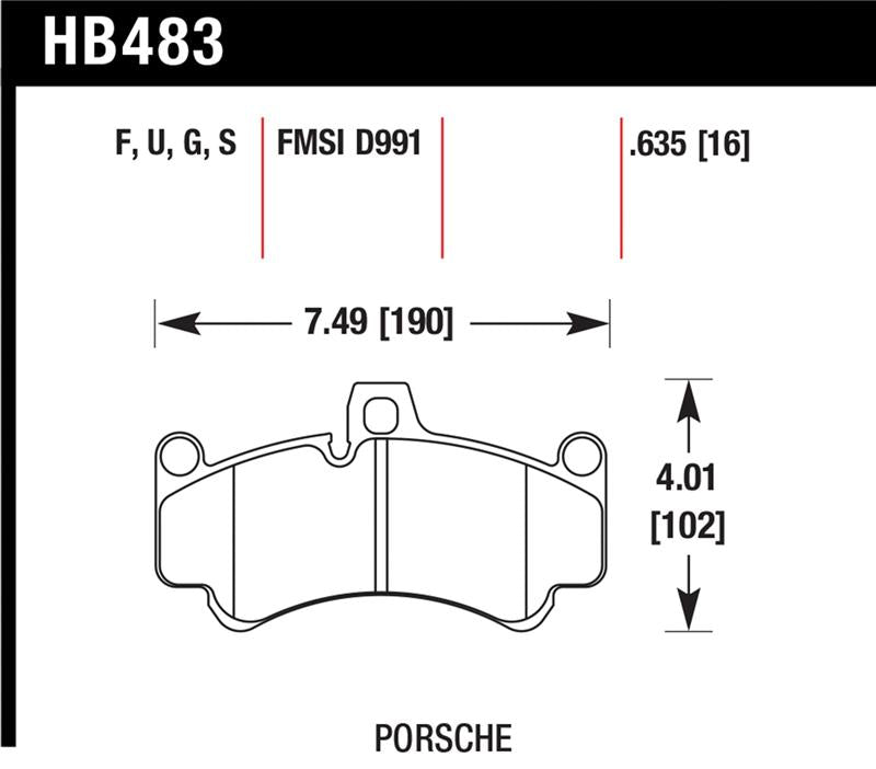 Hawk Performance Hawk 08 Porsche 911 Targa 4/4S/03-05 911 GT2/04-08 GT3/07-08 Turbo DTC-70 Race Front Brake Pads