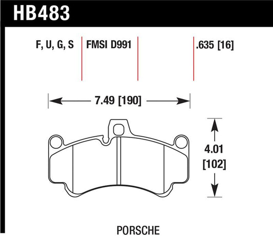 Hawk Performance Hawk 08 Porsche 911 Targa 4/4S/03-05 911 GT2/04-08 GT3/07-08 Turbo DTC-70 Race Front Brake Pads