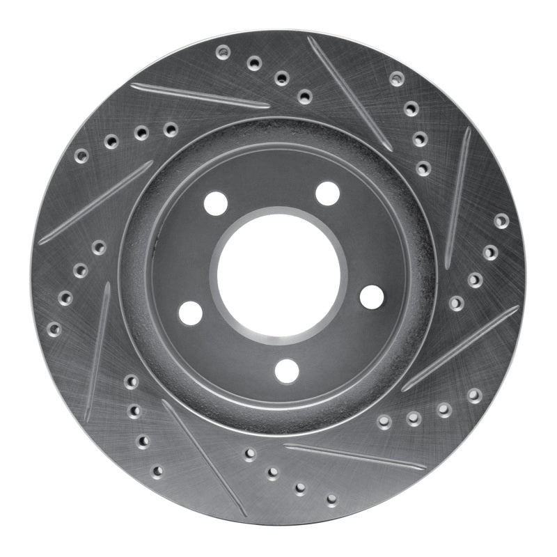 R1 Concepts R1 98-04 Chrysler Concorde Front Left Drilled & Slotted Silver Brake Rotor
