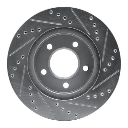 R1 Concepts R1 98-04 Chrysler Concorde Front Left Drilled & Slotted Silver Brake Rotor