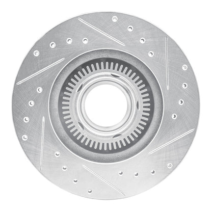 R1 Concepts R1 93-94 Ford Explorer Front Left Drilled & Slotted Silver Brake Rotor