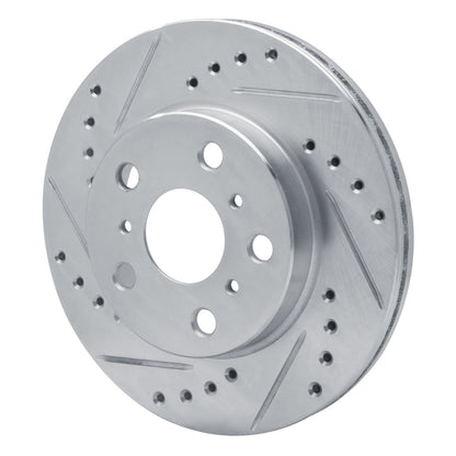 R1 Concepts R1 83-86 Toyota Camry Front Left Drilled & Slotted Silver Brake Rotor