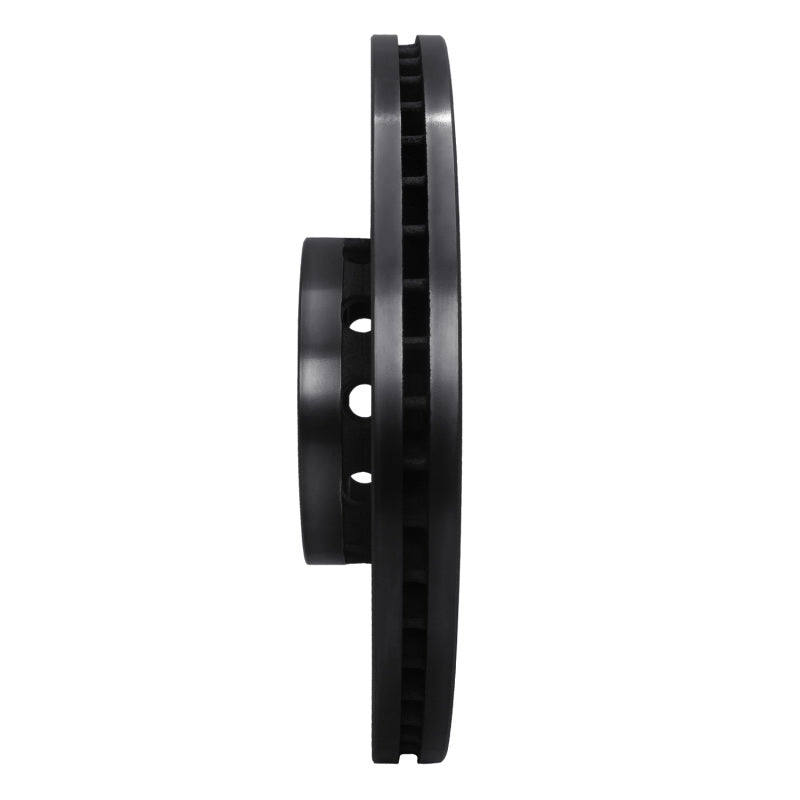 R1 Concepts R1 00-03 Audi A8 Front Left Drilled & Slotted Black Brake Rotor