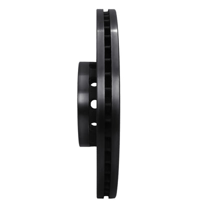 R1 Concepts R1 00-03 Audi A8 Front Left Drilled & Slotted Black Brake Rotor