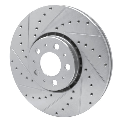 R1 Concepts R1 03-14 Volvo XC90 Front Left Drilled & Slotted Silver Brake Rotor