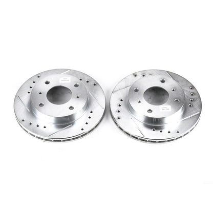 PowerStop Power Stop 89-96 Nissan 240SX Front Evolution Drilled & Slotted Rotors - Pair