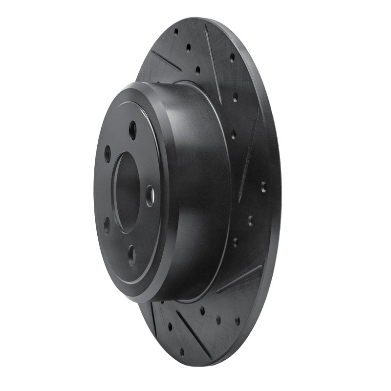 R1 Concepts R1 05-23 Chrysler 300 Rear Right Drilled & Slotted Black Brake Rotor