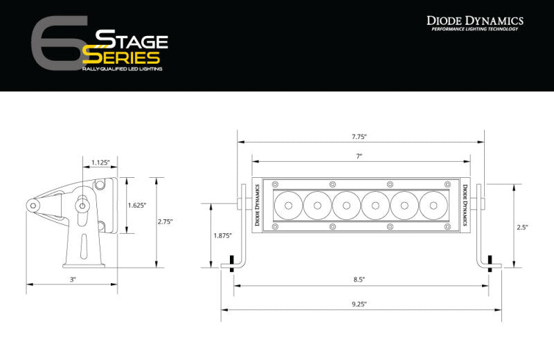 Diode Dynamics Ram 2013 SportExpress Stage Series 6 In Kit - White Driving