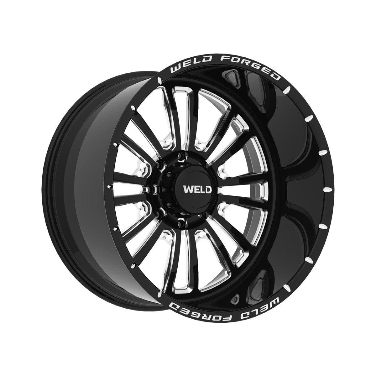 Weld W71444018BCA Scope Xt Wheel 24x14 8x180 ET-76 BS4.5 Gloss Black & Contrast Cut