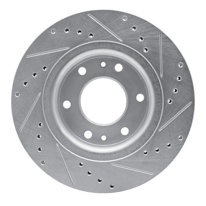 R1 Concepts R1 06-09 Buick Rainier Front Left Drilled & Slotted Silver Brake Rotor