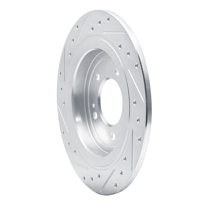 R1 Concepts R1 17-25 Hyundai TUCSON Rear Right Drilled & Slotted Silver Brake Rotor