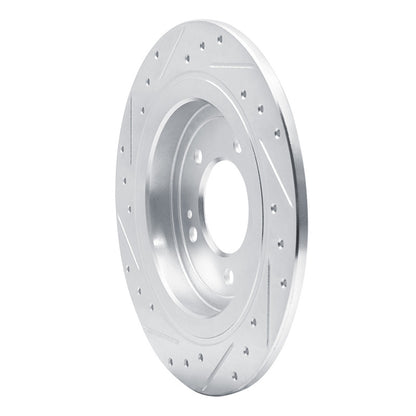 R1 Concepts R1 17-25 Hyundai TUCSON Rear Right Drilled & Slotted Silver Brake Rotor