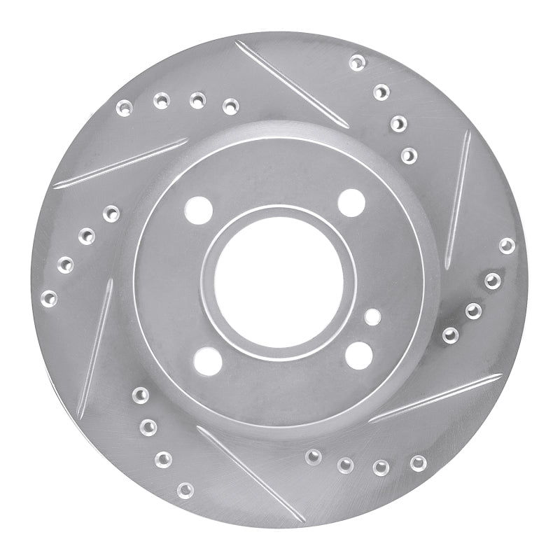 R1 Concepts R1 11-19 Ford Fiesta (USA/Canada) Front Right Drilled & Slotted Silver Brake Rotor