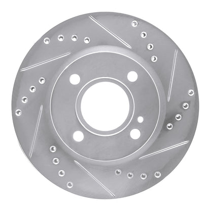 R1 Concepts R1 11-19 Ford Fiesta (USA/Canada) Front Right Drilled & Slotted Silver Brake Rotor