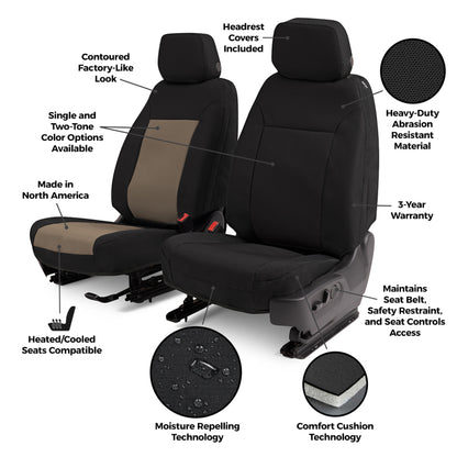 Covercraft 11-24 Toyota 4Runner Endura PrecisionFit Custom Third Row Seat Covers - Charcoal/Silver