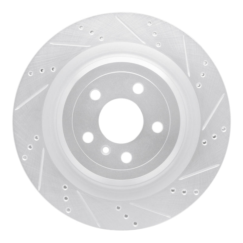 R1 Concepts R1 2013-2019 Mercedes-Benz GLE400 Rear Right Drilled & Slotted Silver Brake Rotor