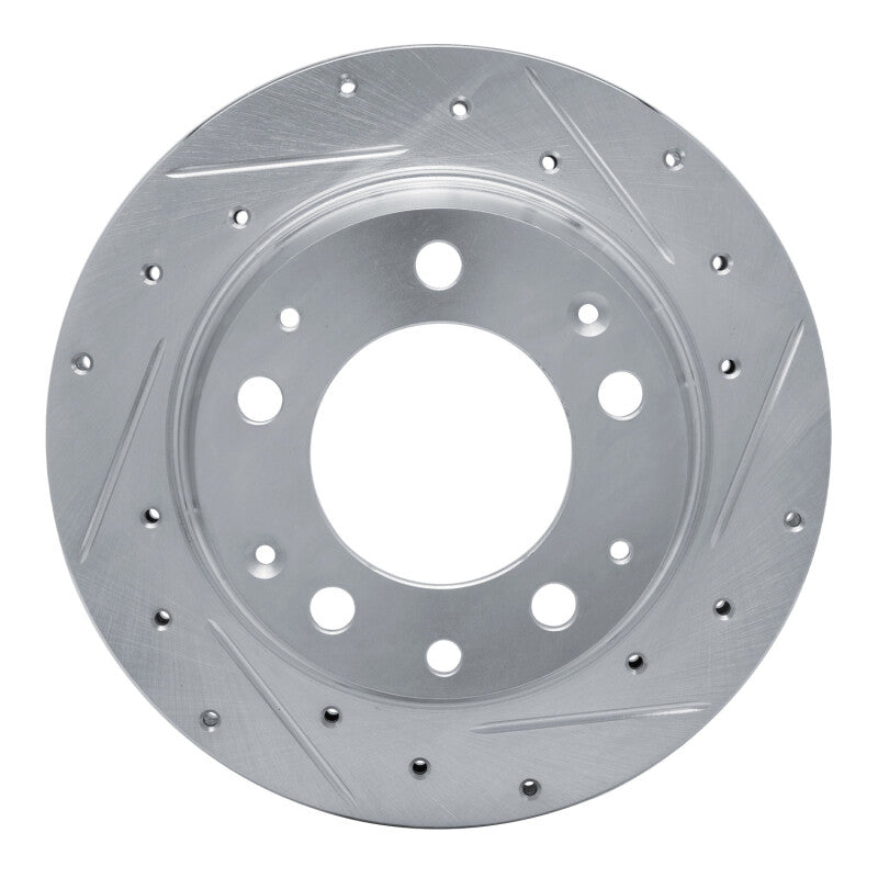 R1 Concepts R1 84-89 Porsche 911 Rear Right Drilled & Slotted Silver Brake Rotor