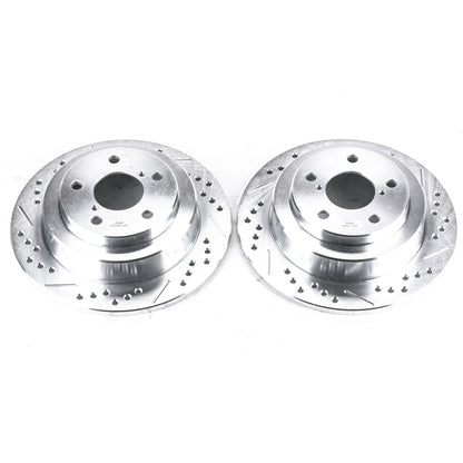 PowerStop Power Stop 05-06 Saab 9-2X Rear Evolution Drilled & Slotted Rotors - Pair