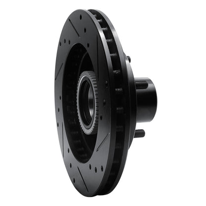 R1 Concepts R1 91-03 Chevrolet S10 Blazer Front Left Drilled & Slotted Black Brake Rotor