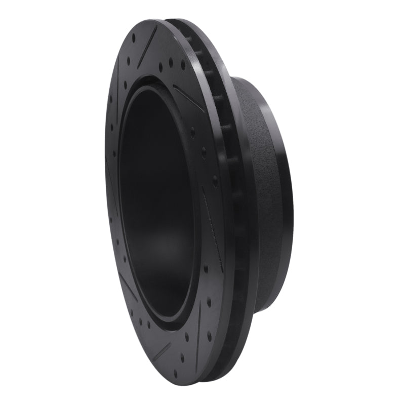 R1 Concepts R1 99-25 Chevrolet Express 3500 Rear Right Drilled & Slotted Black Brake Rotor