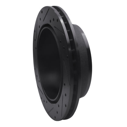 R1 Concepts R1 99-25 Chevrolet Express 3500 Rear Right Drilled & Slotted Black Brake Rotor