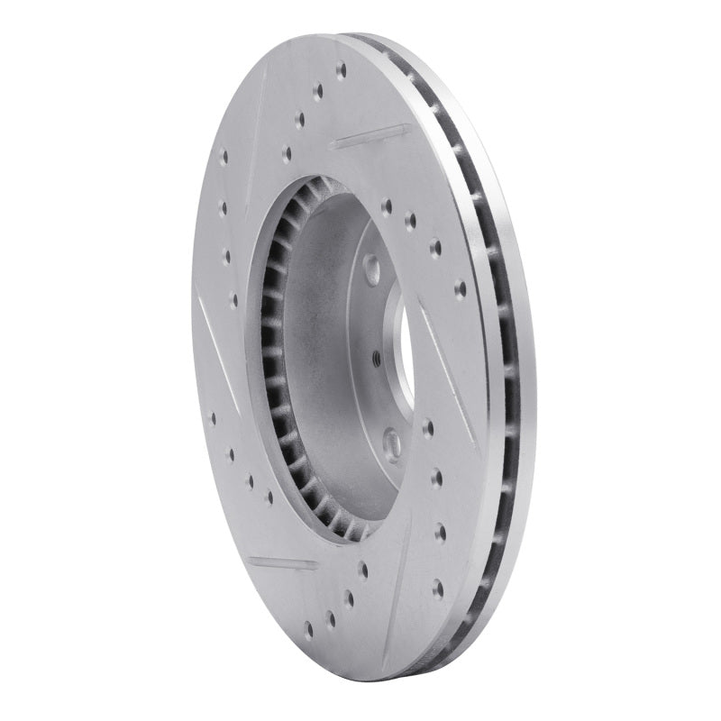 R1 Concepts R1 99-07 Suzuki Esteem Front Right Drilled & Slotted Silver Brake Rotor