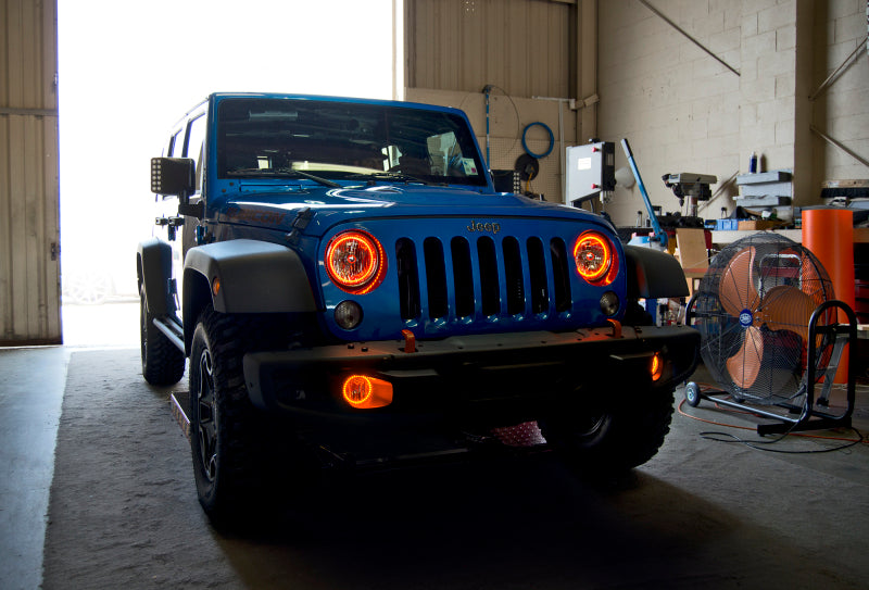 ORACLE Lighting Oracle Jeep Wrangler JK 07-17 LED Waterproof Halo Kit - ColorSHIFT w/o Controller
