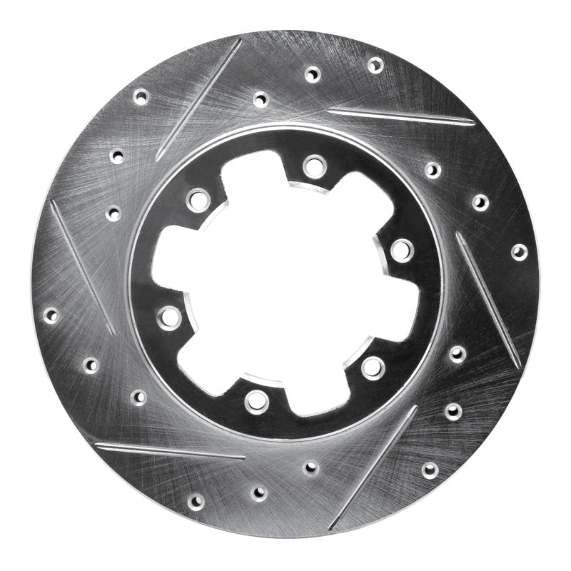 R1 Concepts R1 83-85 Nissan 720 DATSUN Front Left Drilled & Slotted Silver Brake Rotor